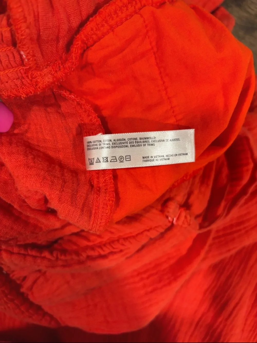 Anthropologie Saturday Sunday Red Tie-Front Spaghetti Strap Jumpsuit, size small